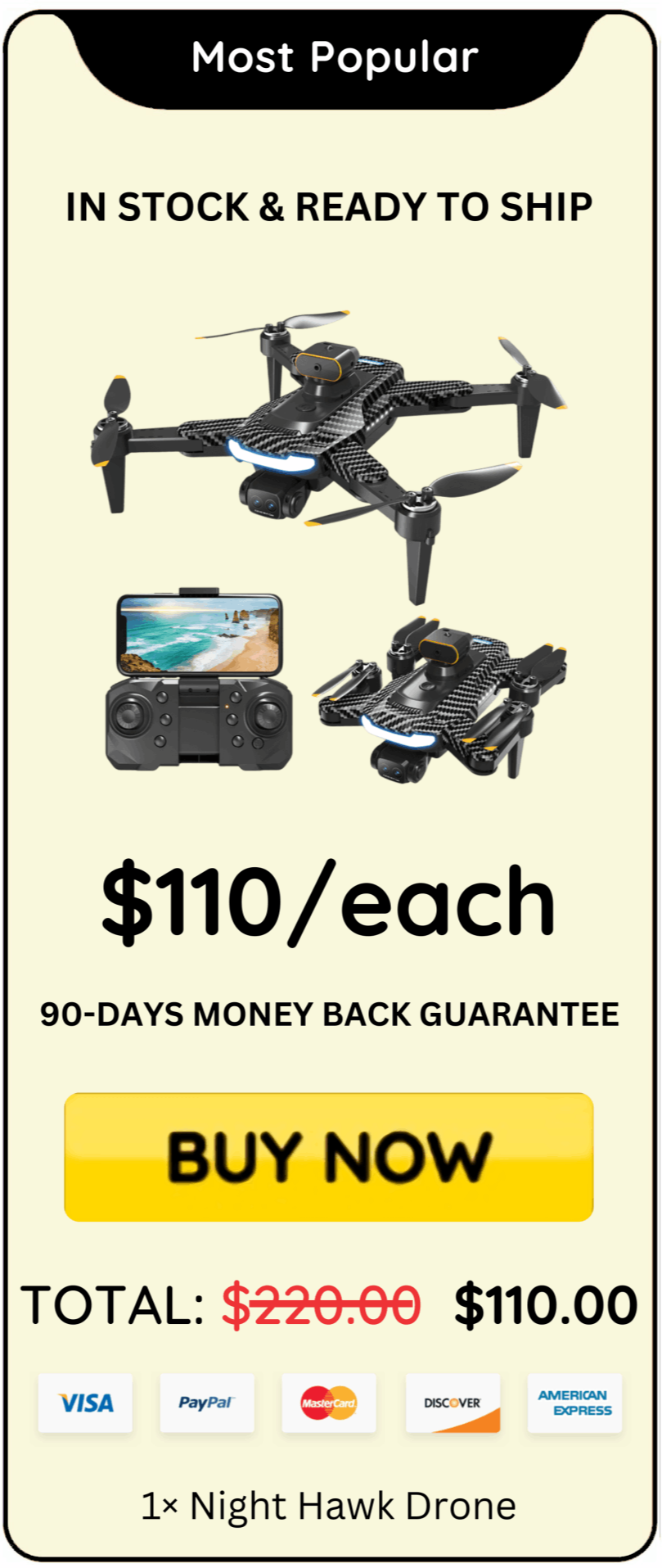 Night Hawk Drone offer price 