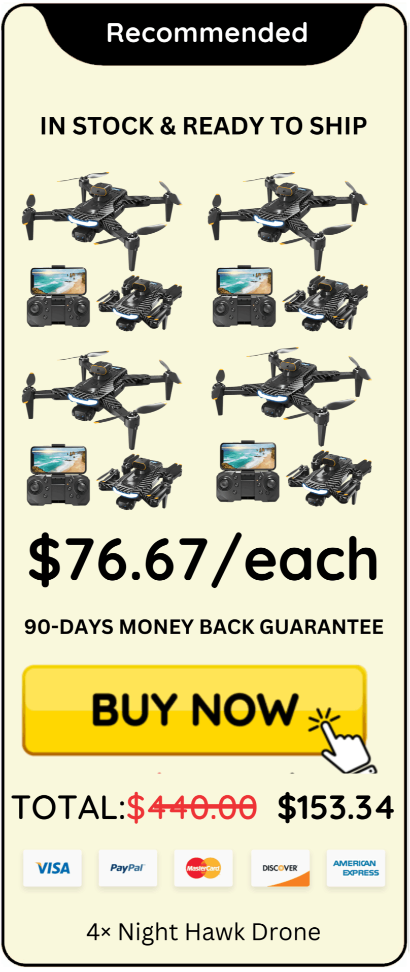 Night Hawk Drone package offer price 